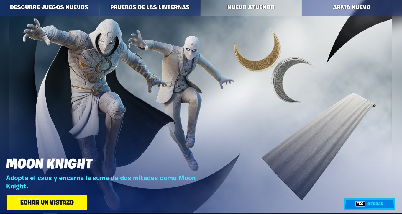 Moon Knight ya está disponible en Fortnite