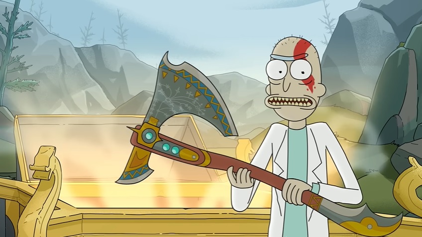 Rick y Morty viajan al mundo de God of war Ragnarok en un nuevo video