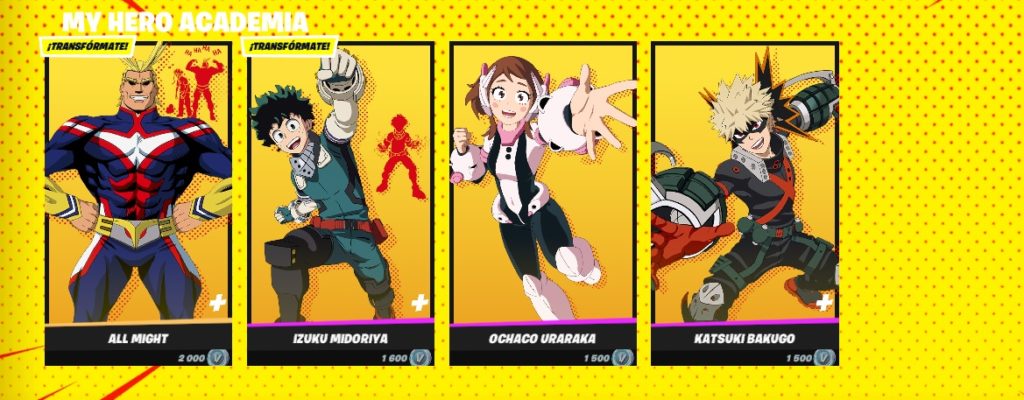 My hero academia fortnite