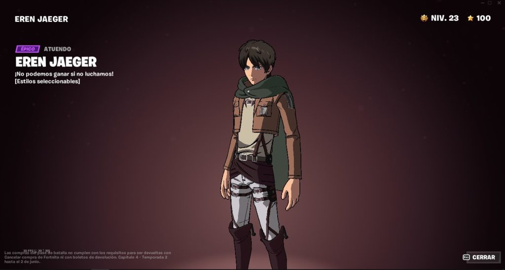 Eren Jaeger fortnite