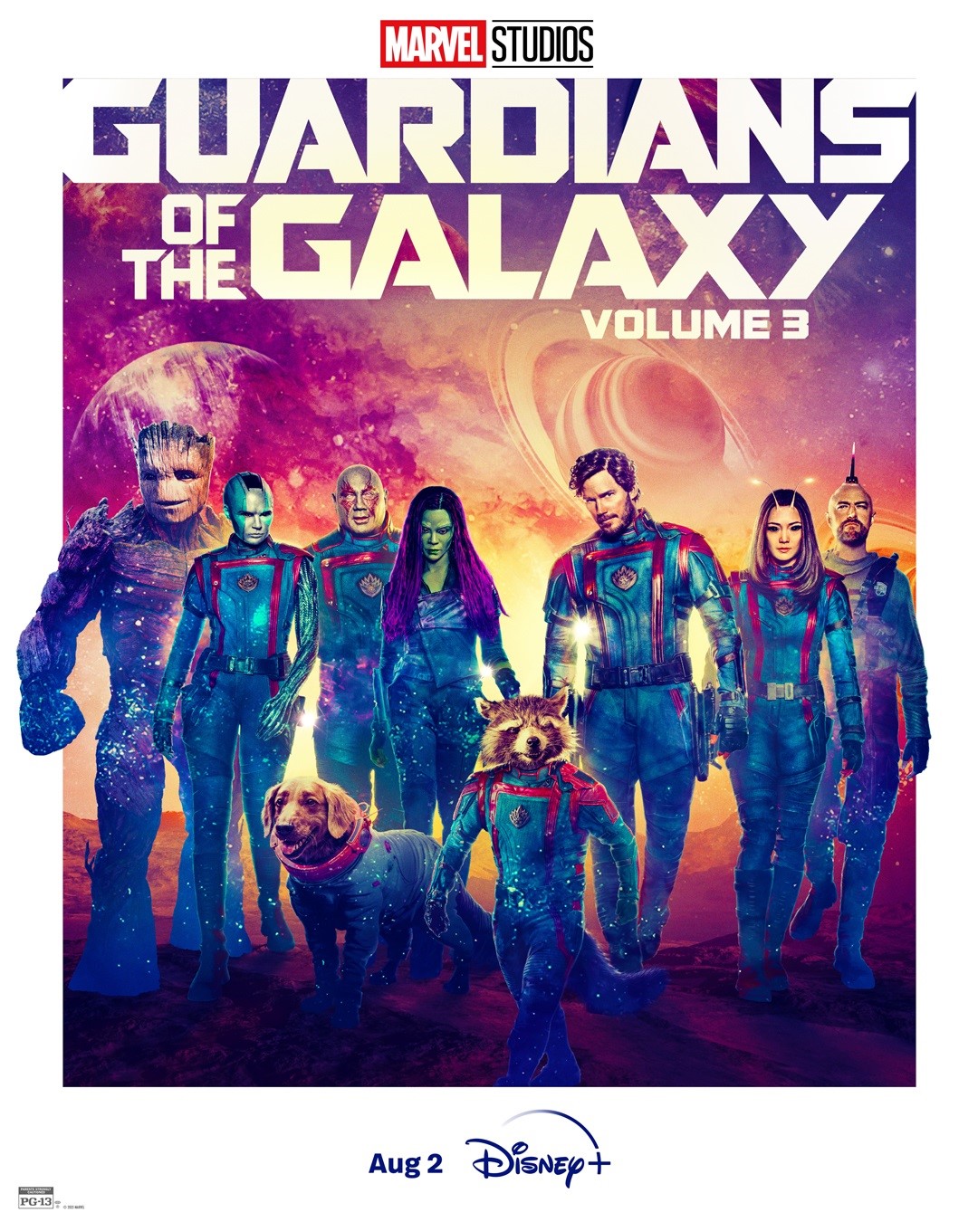 Guardianes de la Galaxia Vol. 3 llega el 2 de agosto a Disney plus